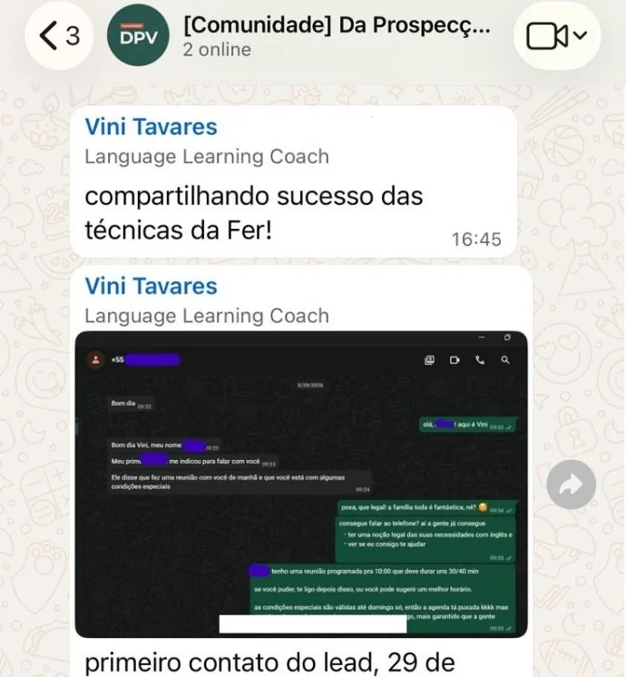 Prévia da comunidade no WhatsApp